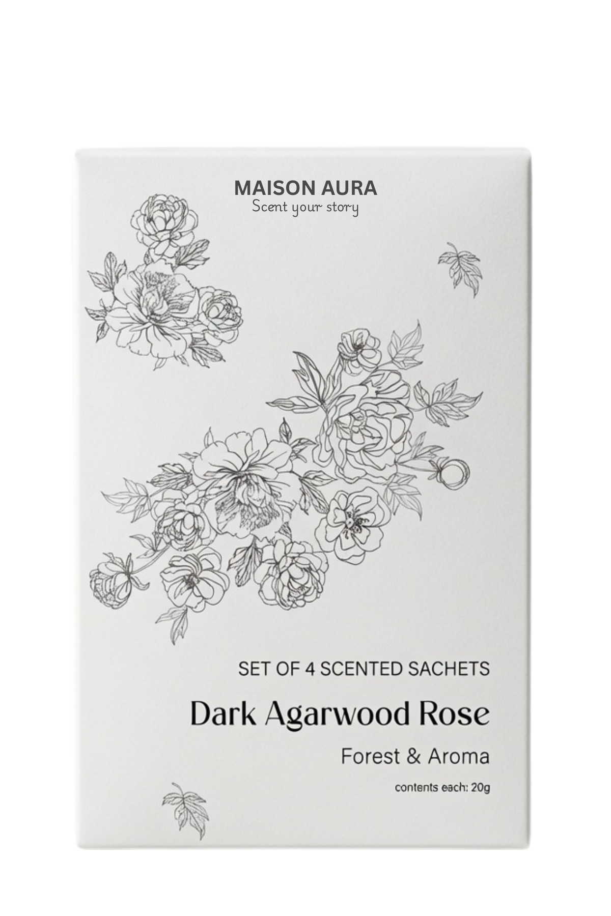 Dark Agarwood Rose Scented Sachets Agarwood · Rose · Forest & Aroma